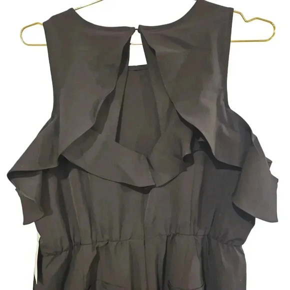 NWT Eloquii Black Cold Shoulder Jumpsuit With Ruffle Detail 18 - Picture 6 of 12